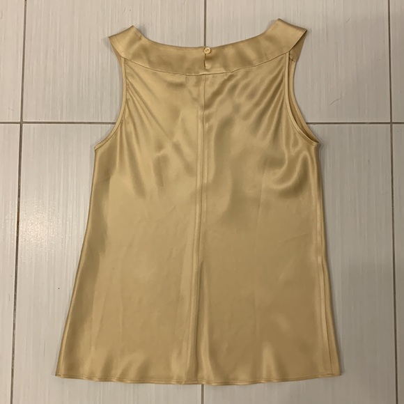 Lafayette 148 Petite Silk Charmeuse Tanks in Blue, Gold and Red - Picture 4 of 10